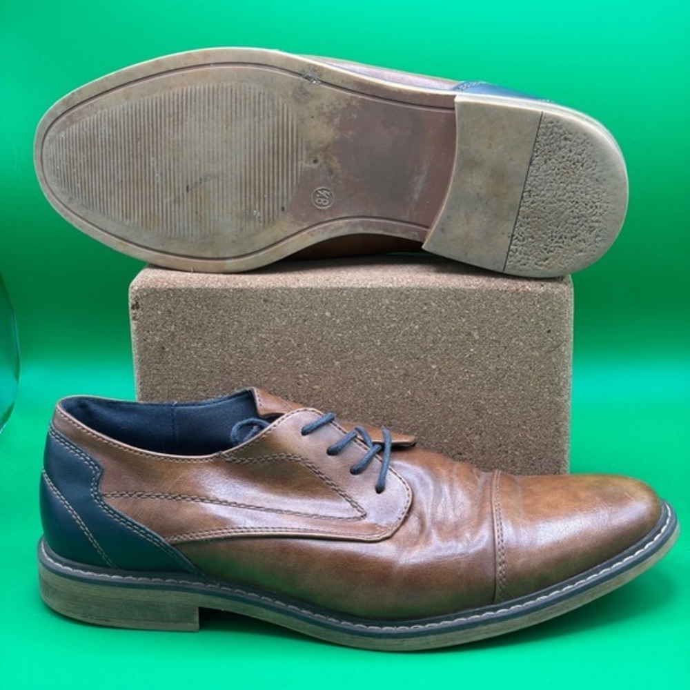 Restoration Lowry Oxford Mens 8.5 M Brown Two Tone Cap Toe Dress Formal Lace Up